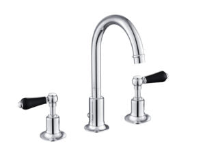 JTP Grosvenor Lever 3 Hole Basin Mixer with Swivel Spout