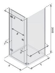 Matki Illusion Corner Door & Side Panel with integrated tray