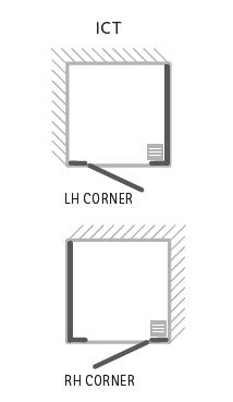 Matki Illusion Corner Door & Side Panel with integrated tray