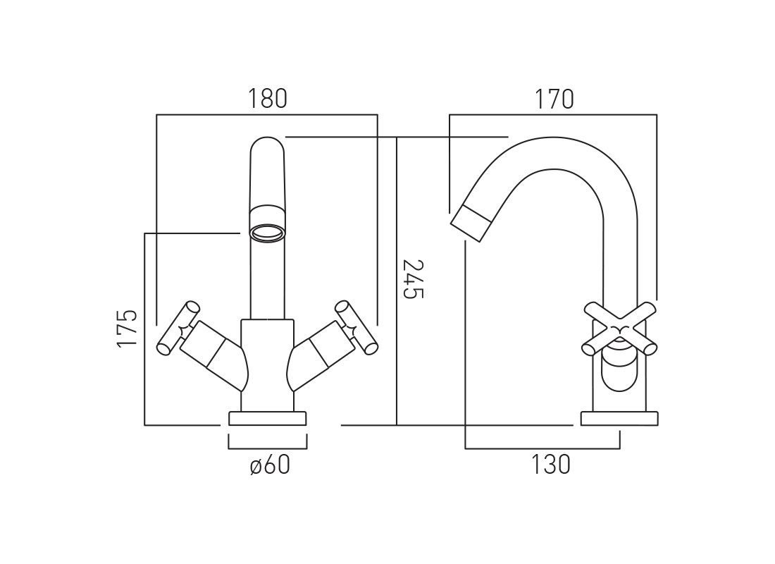 Vado Individual Elements Mono Basin Mixer