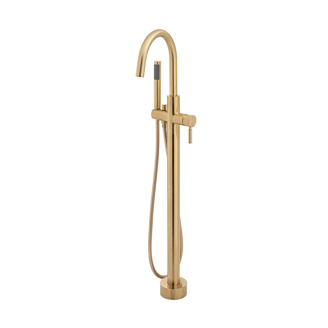 Brushed Gold Origins floorstanding bath shower mixer