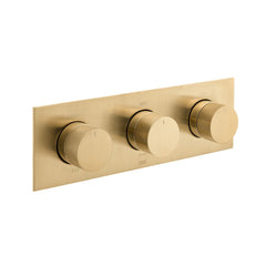 Vado Individual Knurled Accents Horizontal 3 Outlet Shower Valve