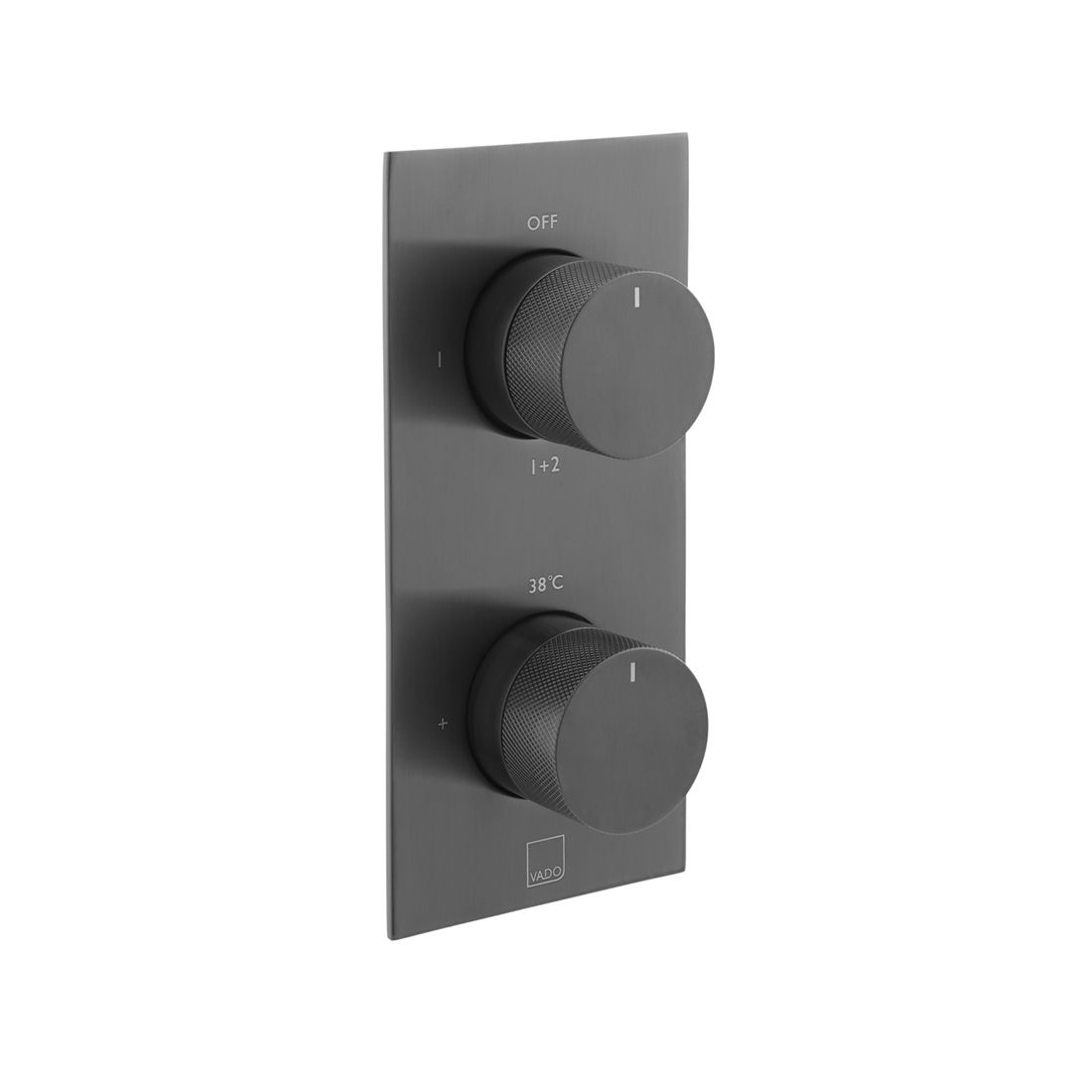 Vado Individual Knurled Accents 2 Outlet Shower Valve