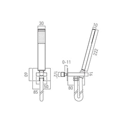 Vado Instinct Mini Shower Kit with Integrated Outlet