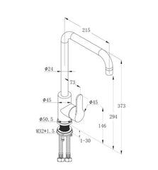 JTP Inox Stainless Steel Sink Mixer IX183