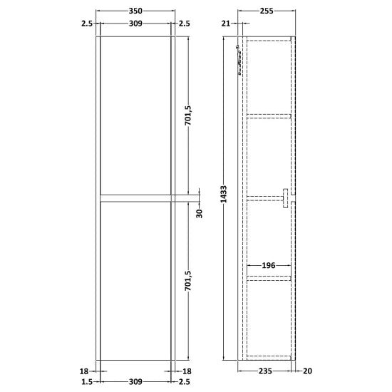 BC Designs Loftwood Tall Unit