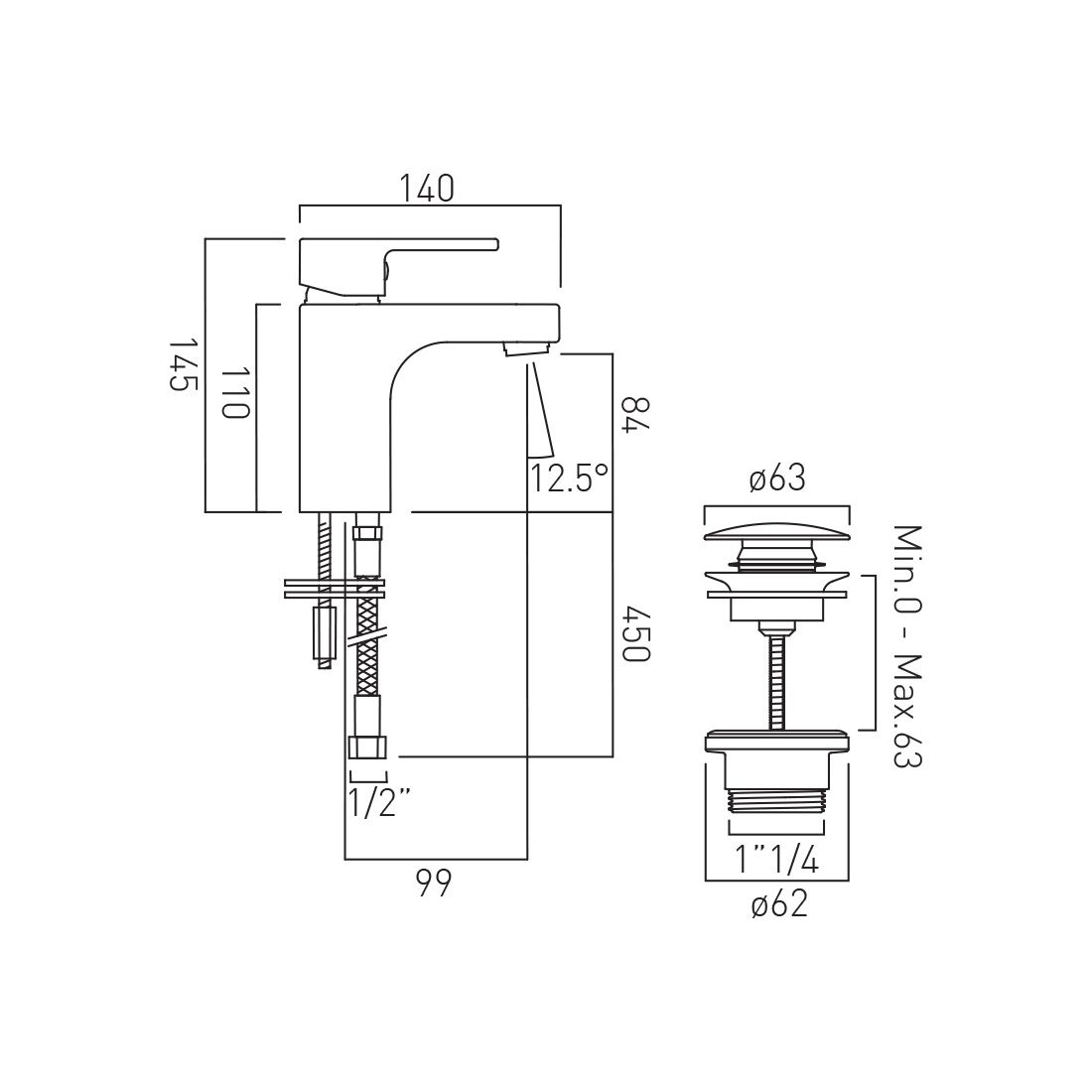 Vado Life Mono Basin Mixer