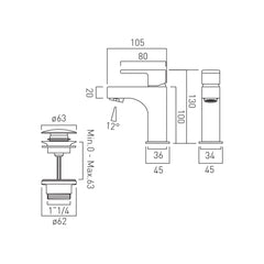 Vado Life Mini Mono Basin Mixer