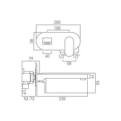 Vado Life Wall Mounted Basin Mixer