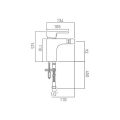 Vado Life Mono Bidet Mixer