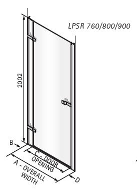 Matki Eclipse Hinged Door - Recess