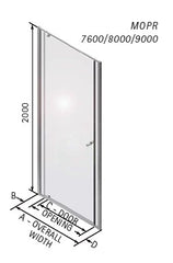 Matki ONE Pivot Shower Door - Recess