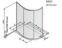 Matki Radiance Curved enclosure - Integrated Tray