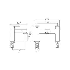 Vado Phase Bath Filler Tap