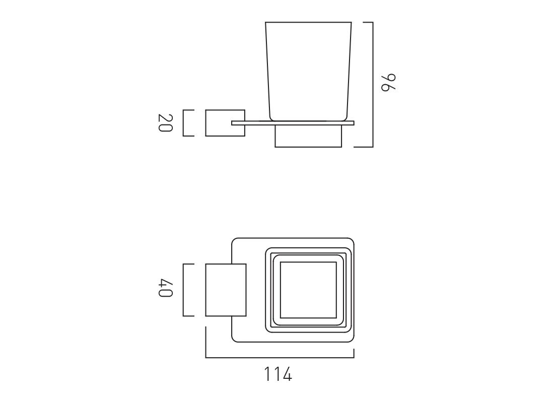 Vado Phase Frosted Glass Tumbler and Holder