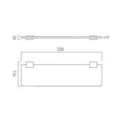 Vado Phase Frosted Glass Shelf