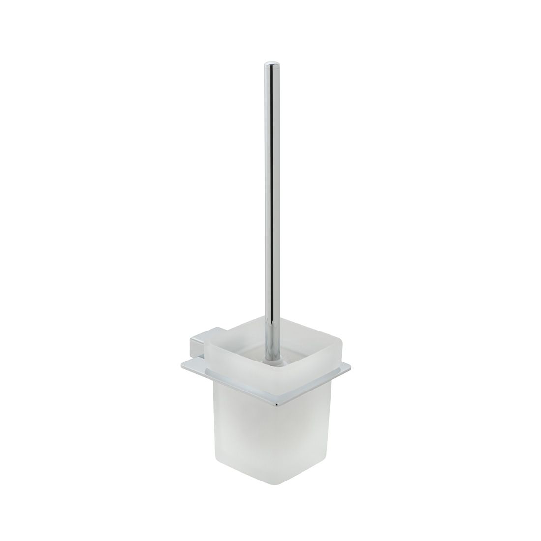 Vado Phase Toilet Brush and Frosted Glass Holder