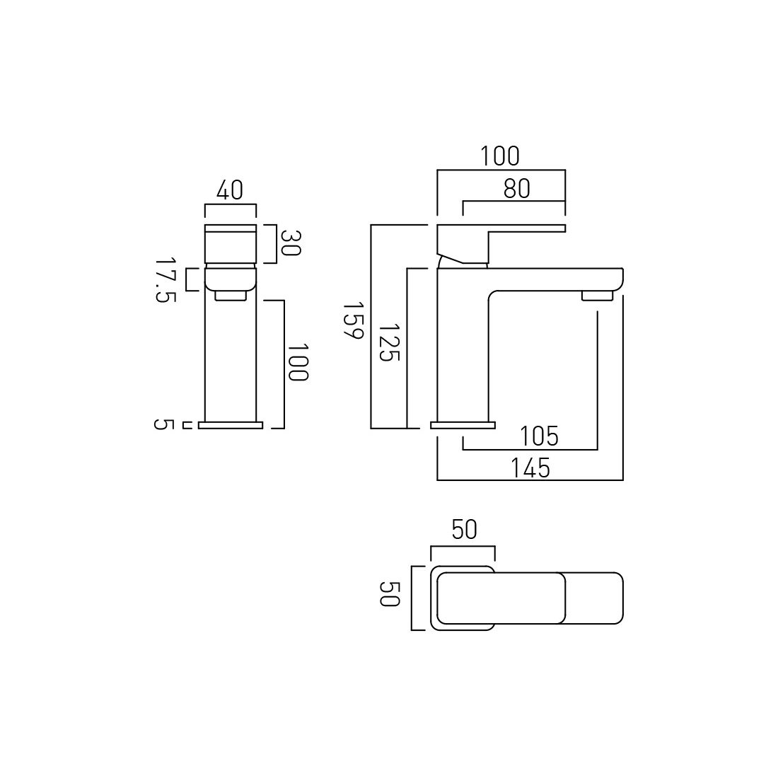 Vado Phase Mono Basin Mixer