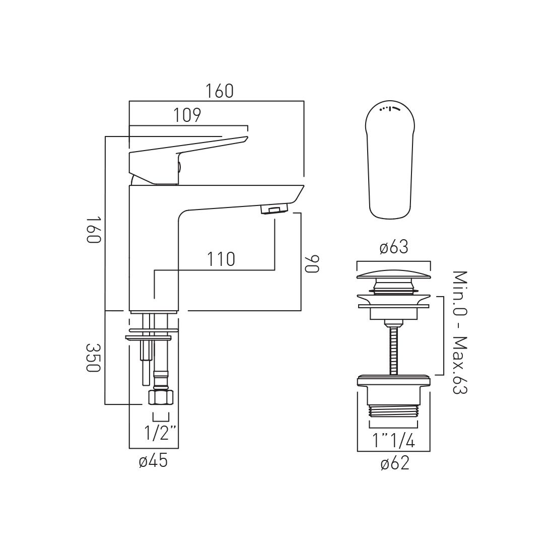 Vado Photon Ecoturn Mono Basin Mixer