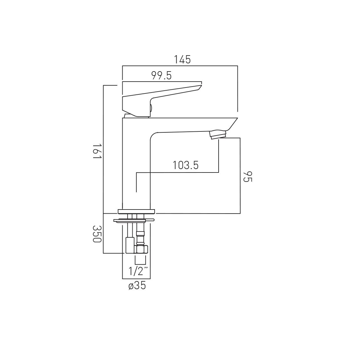 Vado Photon Mini Mono Basin Mixer Tap