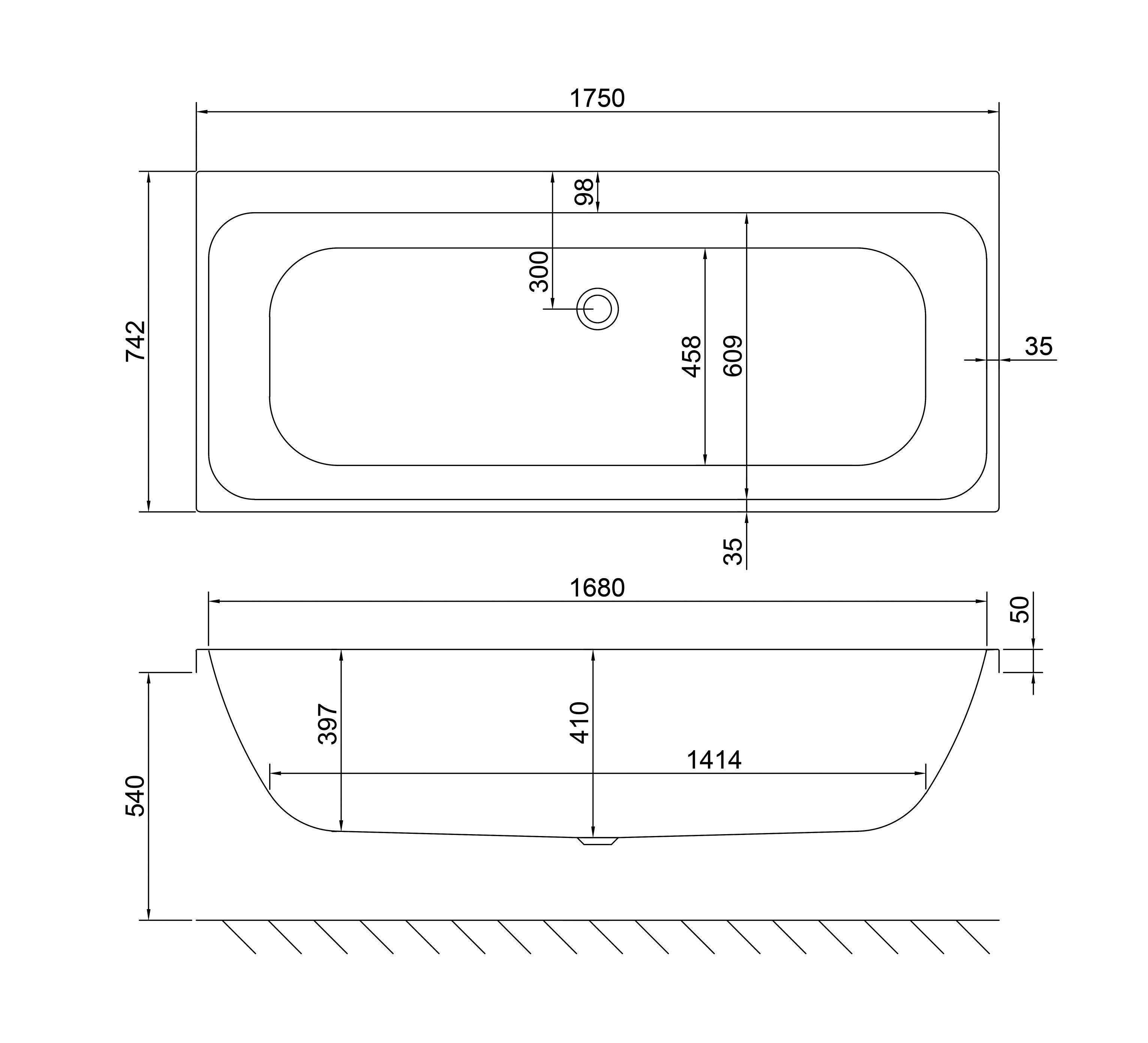 profile double ended diagram 1750