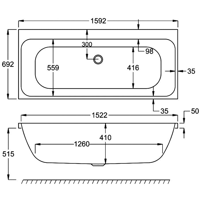 profile double ended diagram 1600 x700