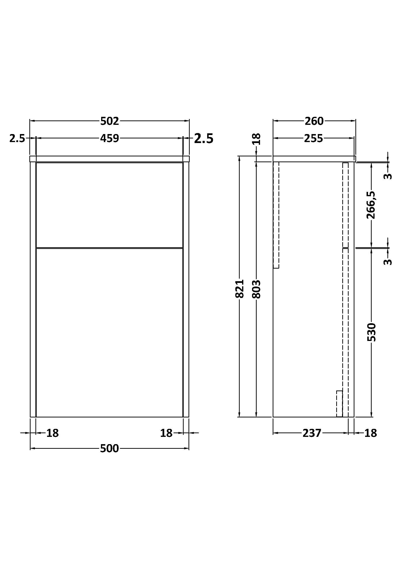 BC Designs Roseburn 500mm WC Unit