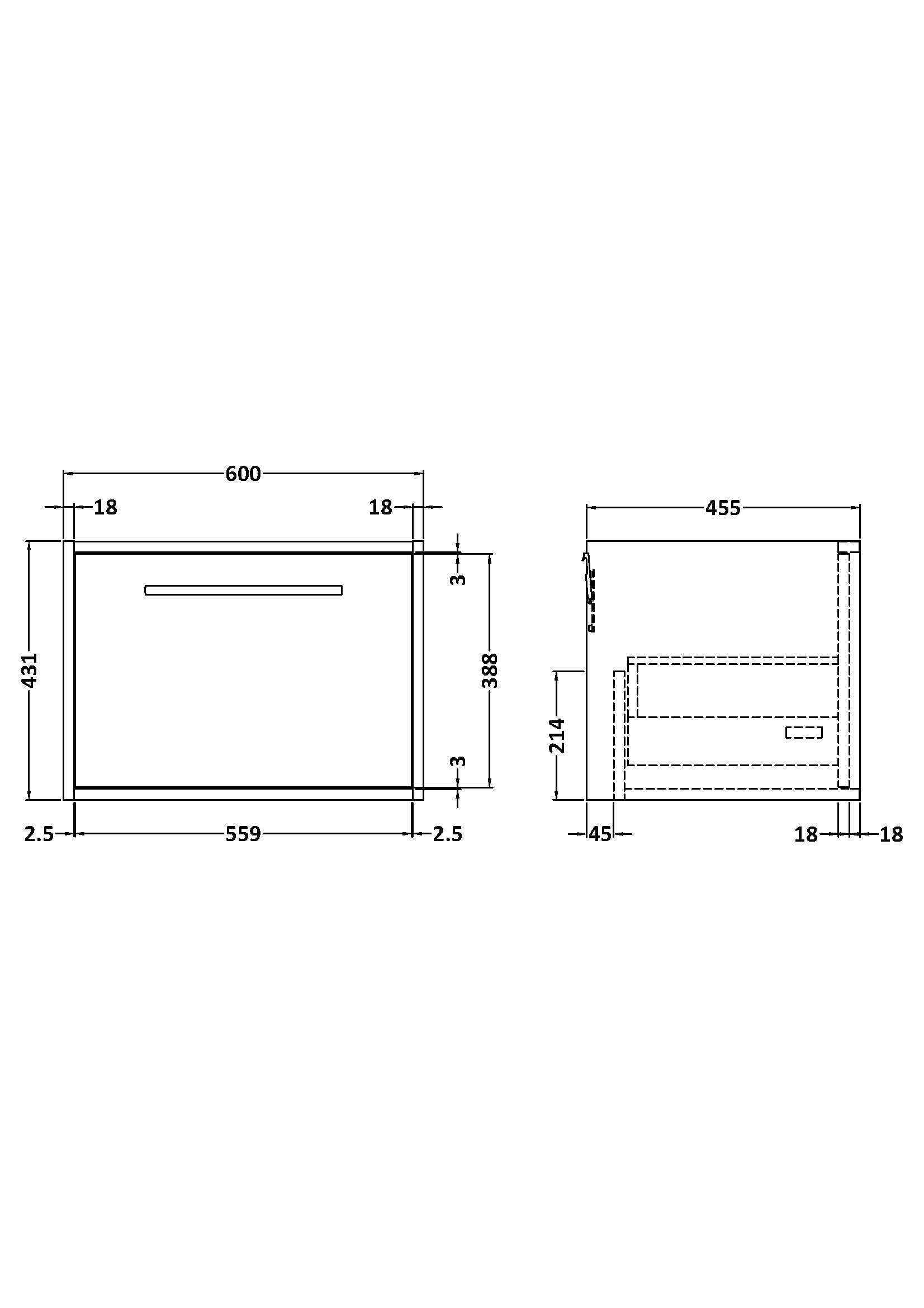 BC Designs Roseburn 600mm Cabinet