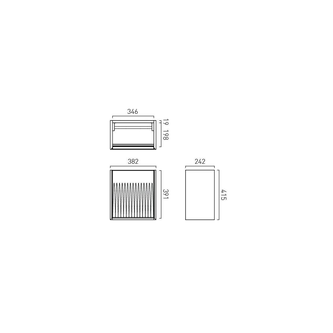 Vado Safari Fluted Wall Mounted Cloakroom Unit