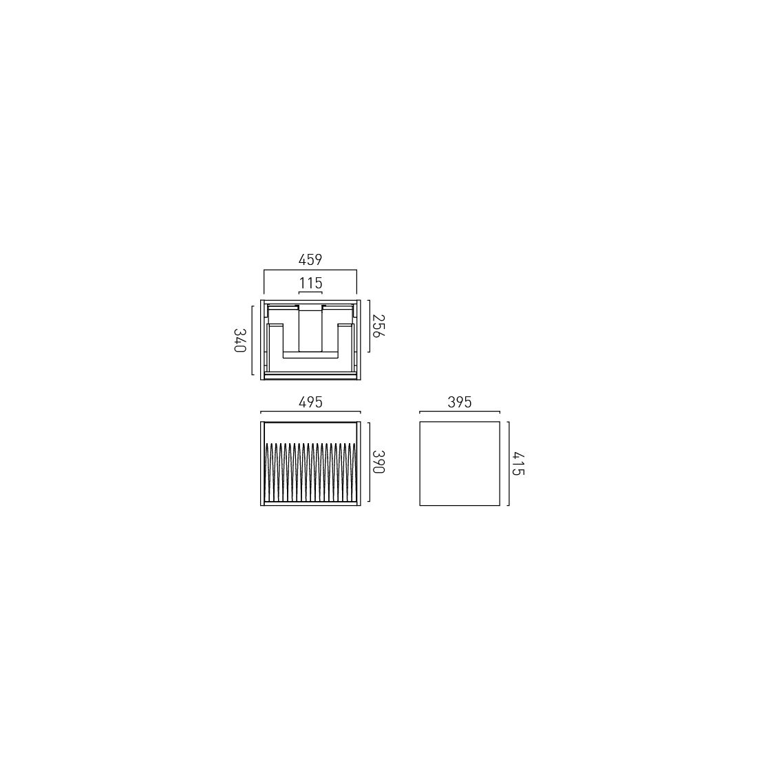 Vado Safari Fluted Wall Mounted 500mm Vanity Unit