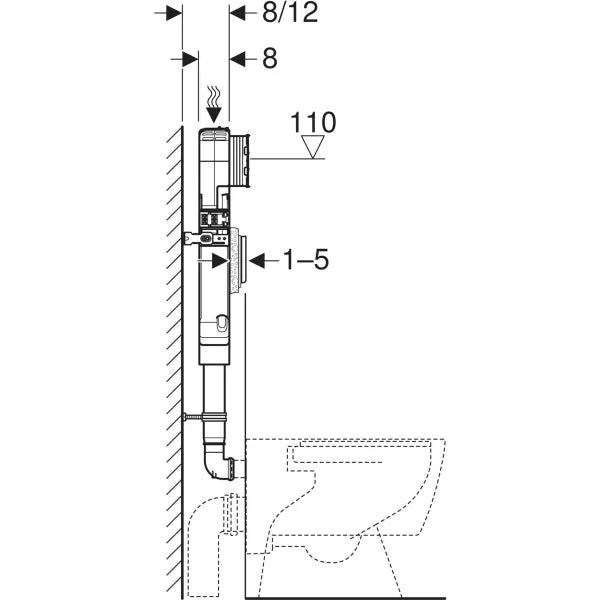 Geberit Sigma Concealed Cistern 8cm