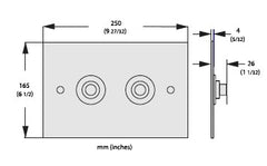 Aquadomo flush plate brushed nickel