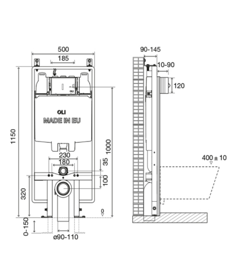 JTP Slim 1200cm WC Frame