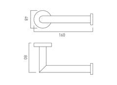 Vado Individual Knurled Accents Toilet Roll Holder