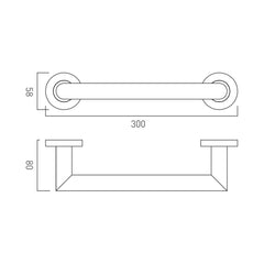 Vado Spa Grab or Towel Rail 300mm