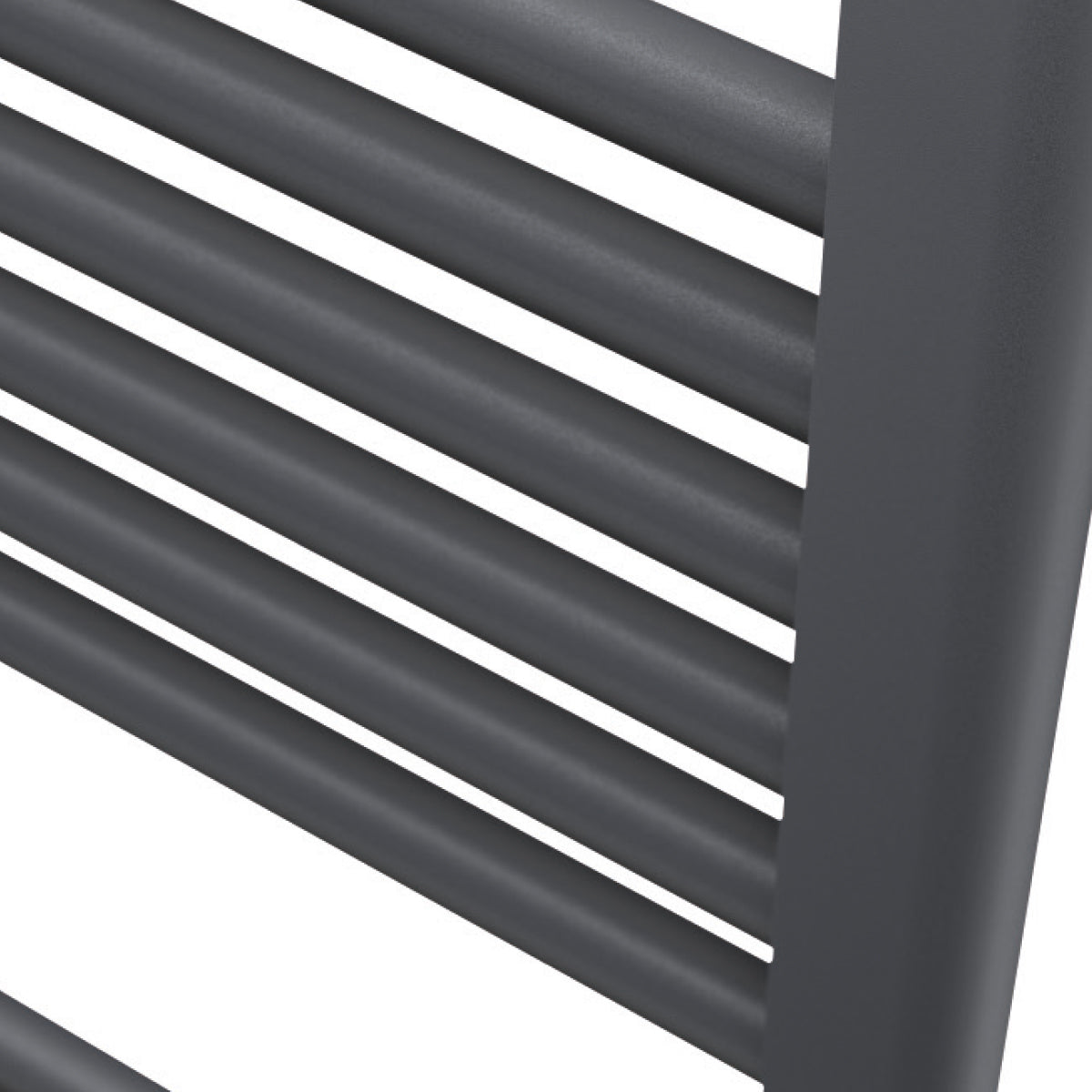 anthracite finish towel rails close up