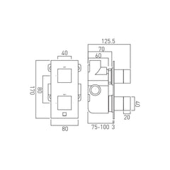 Vado Tablet Notion 1 Outlet Shower Valve