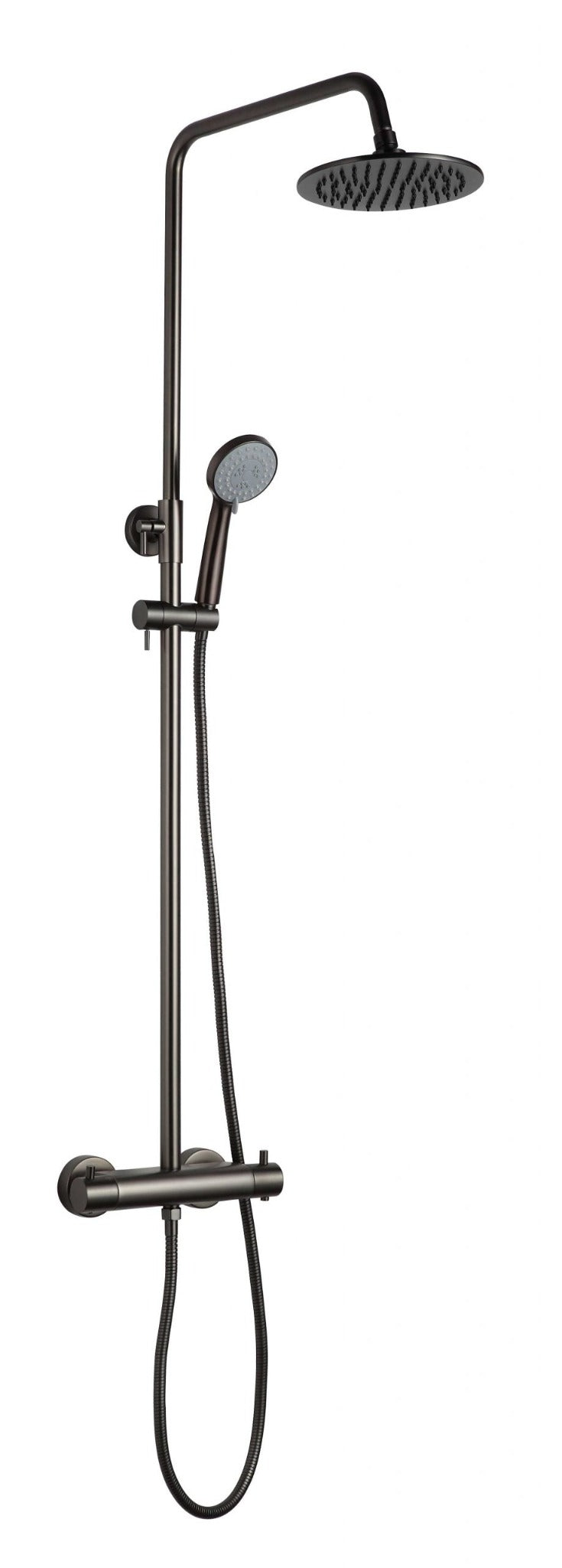 Jtp VOS Thermostatic Bar Valve with 2 Outlets, Adjustable Riser and Multifunction Shower Handle